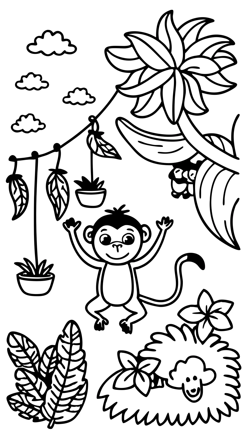 coloring pages of monkeys